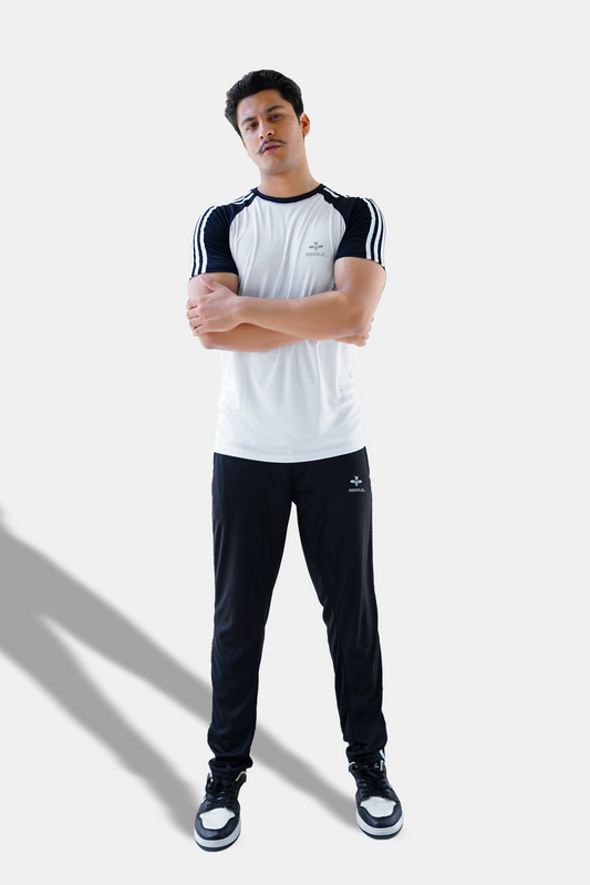 Tri_Linear White Drifit Tracksuit