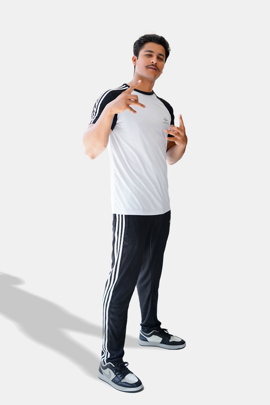 Tri_Linear White Drifit Tracksuit