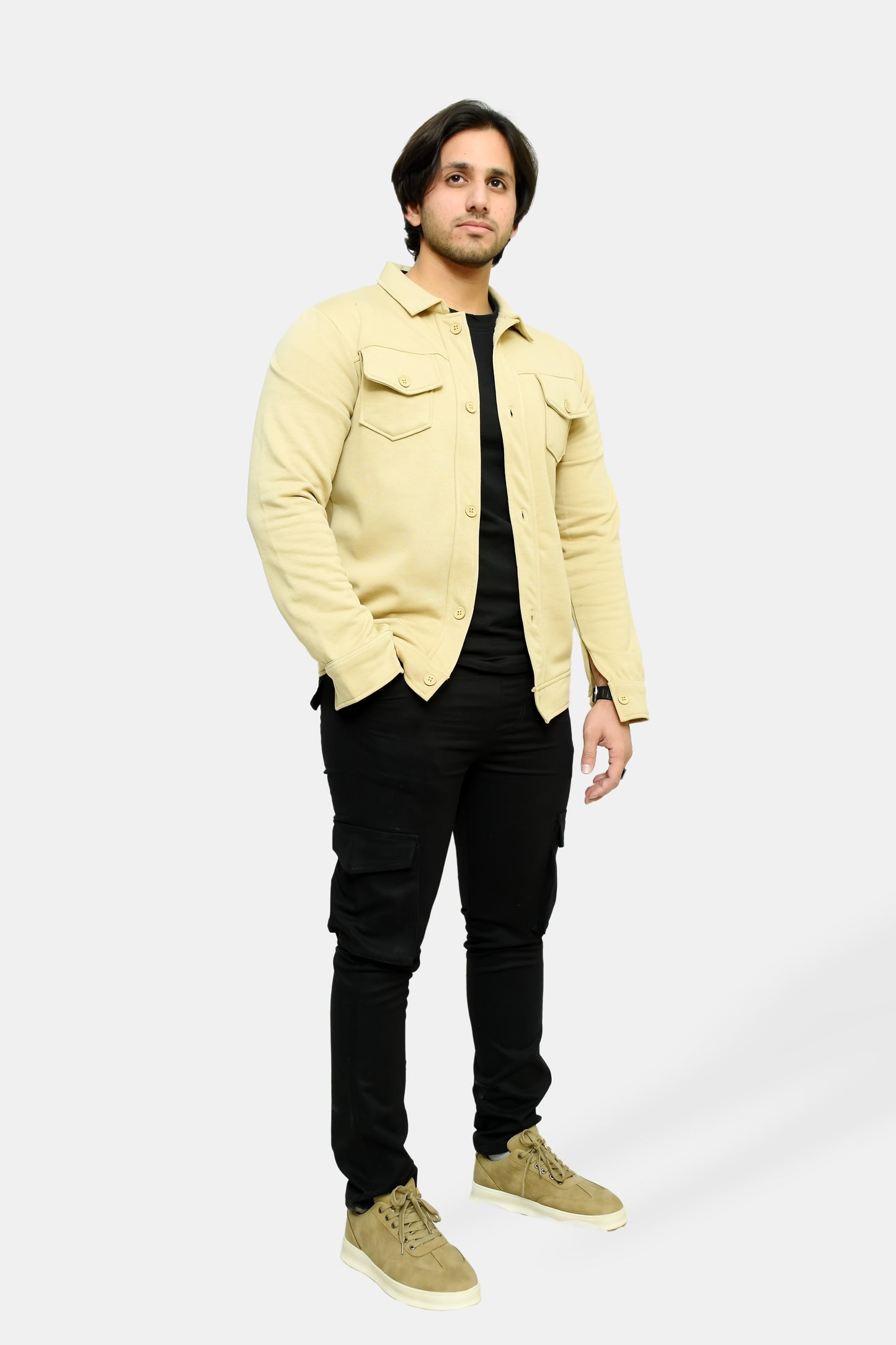 Beige Premium Trucker Jacket