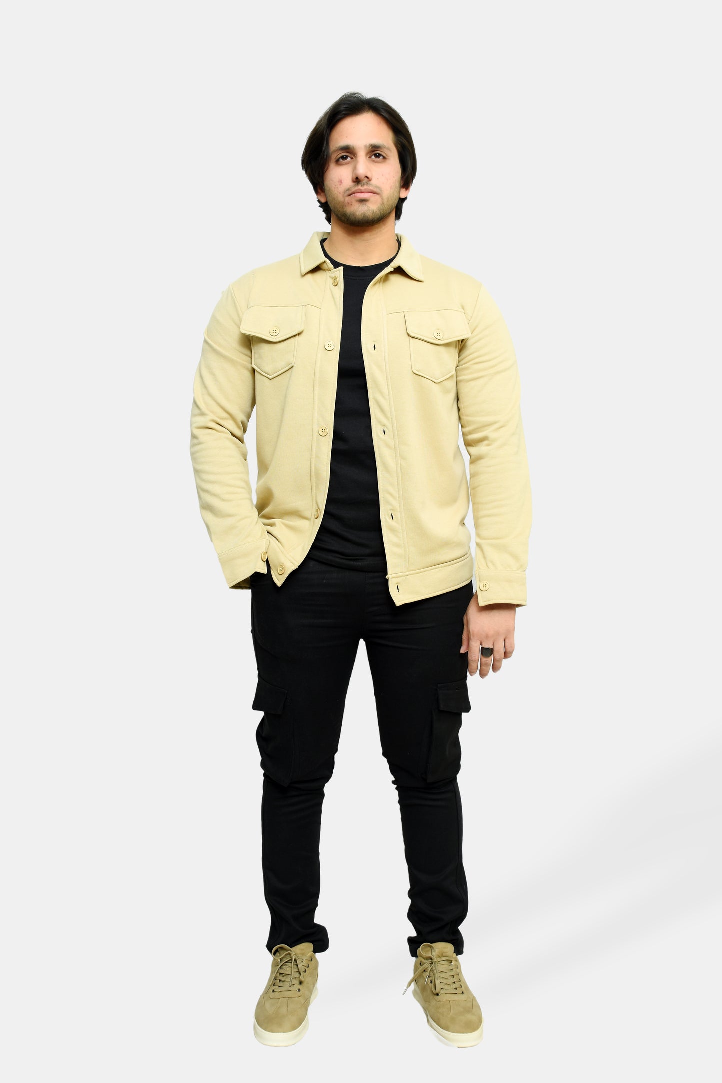 Beige Premium Trucker Jacket
