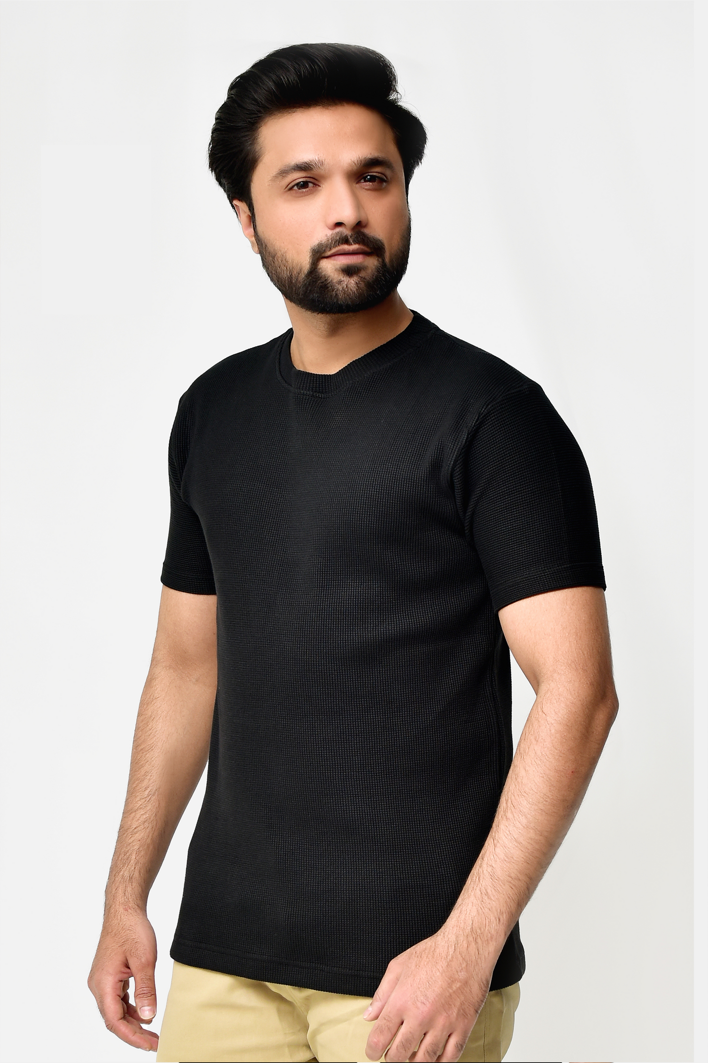Knitted Black Premium Polo Shirt