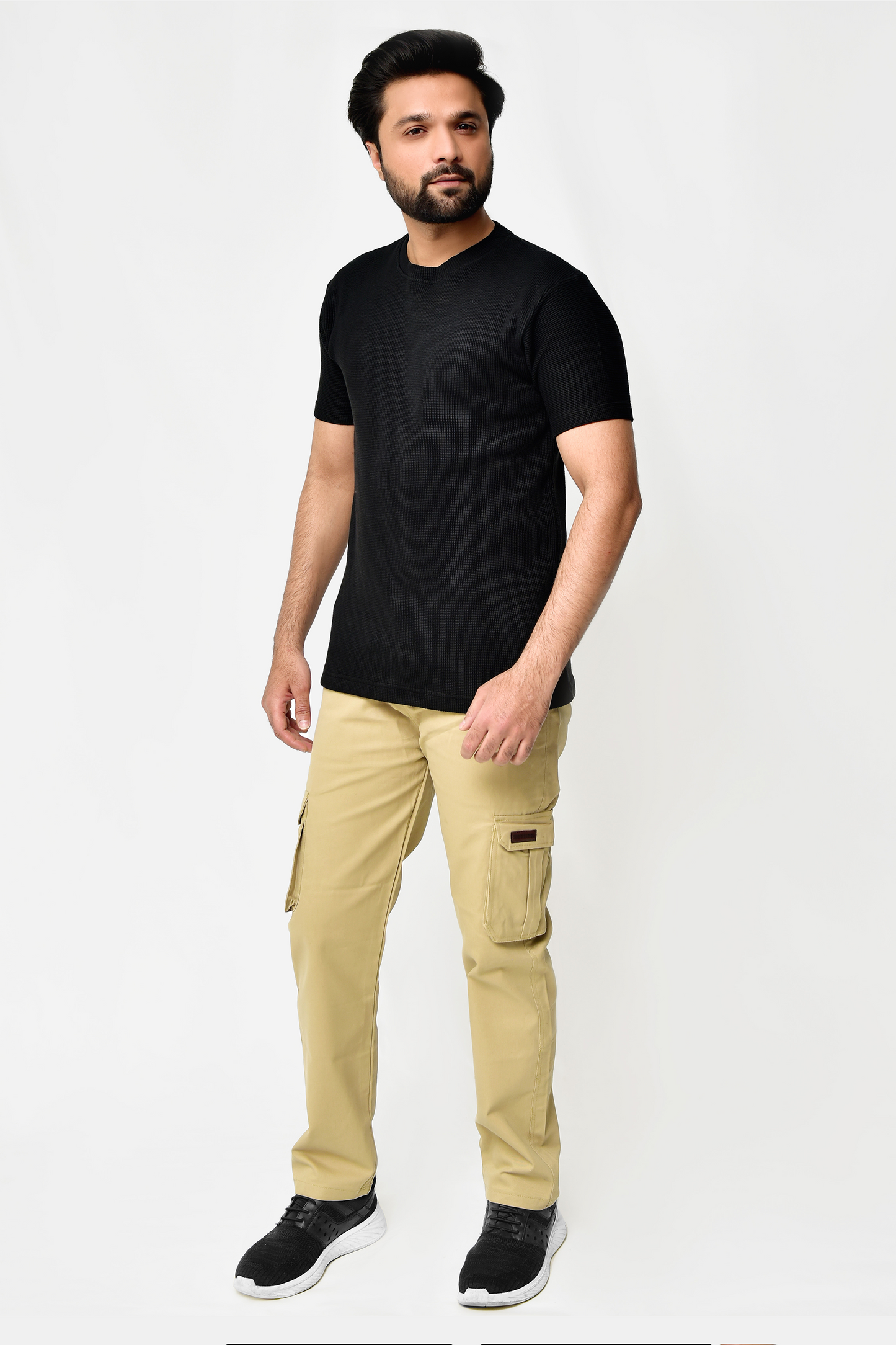 Beige Cargo Trousers