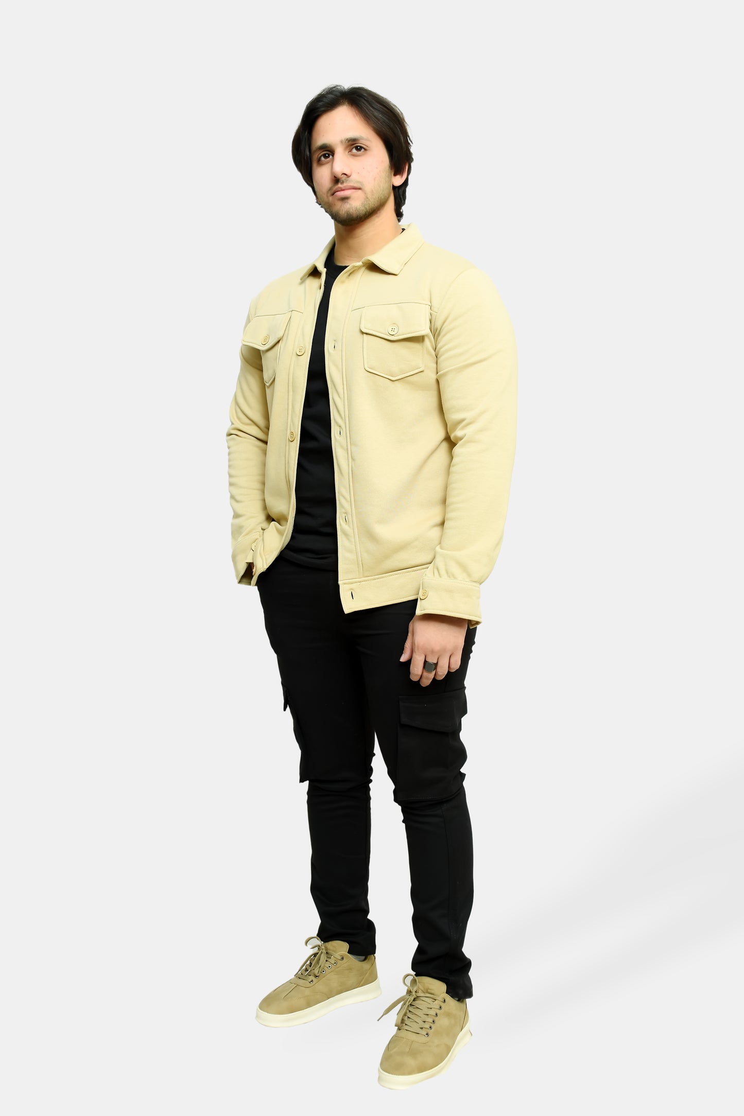 Beige Premium Trucker Jacket