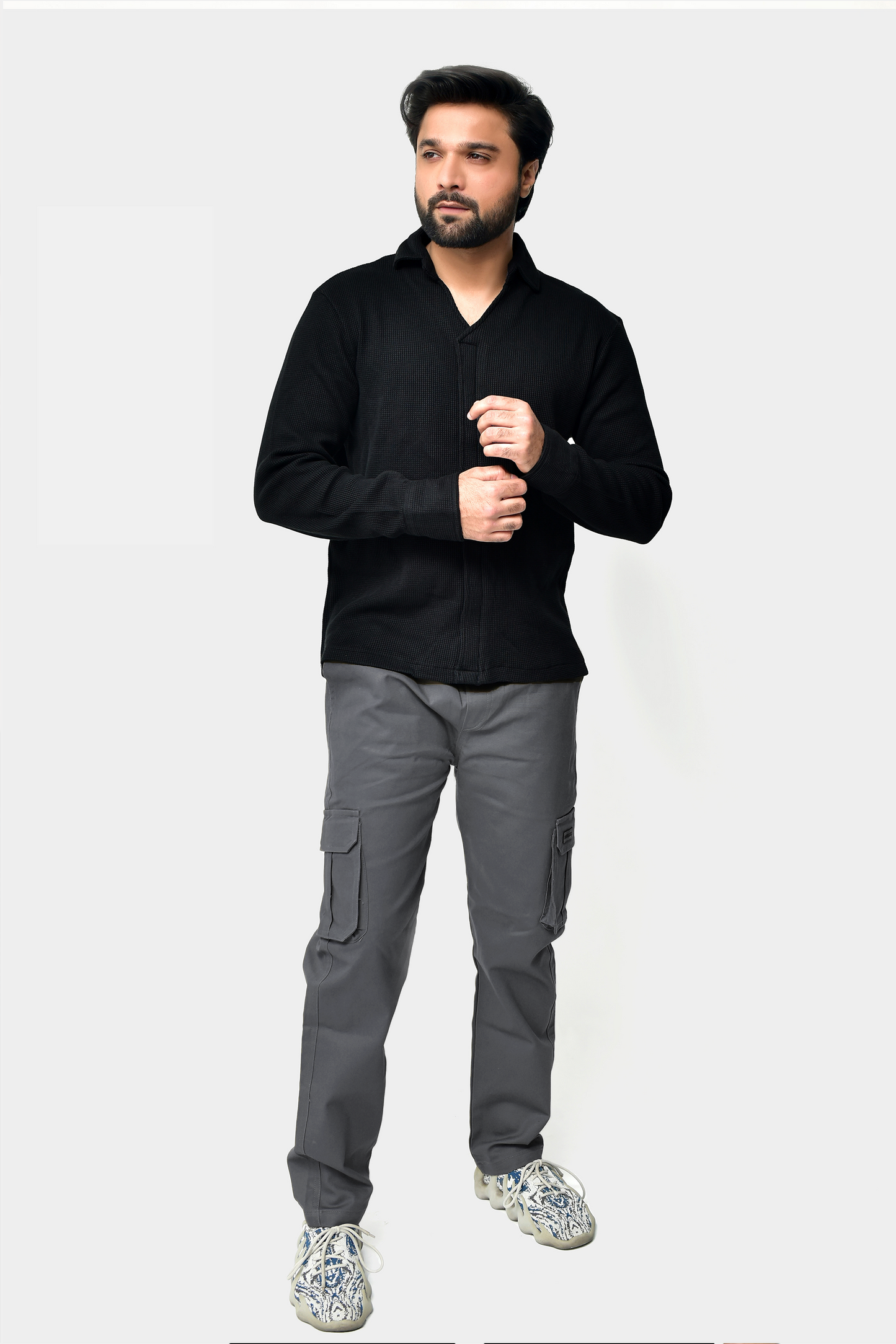 Grey Cargo Trousers