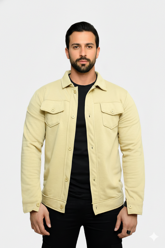 Beige Premium Trucker Jacket