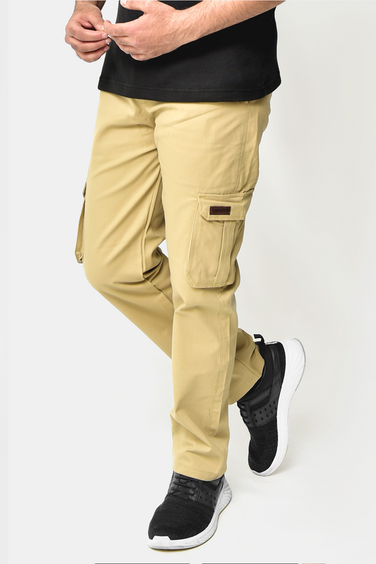 Beige Cargo Trousers