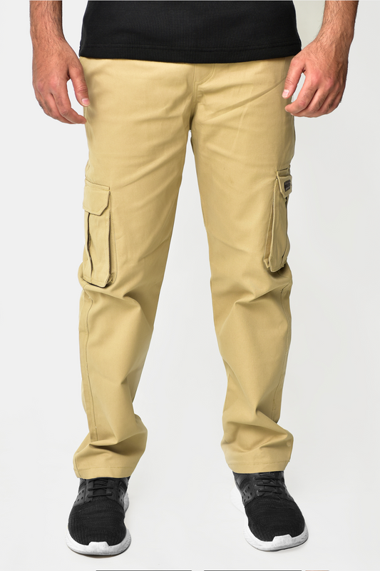 Beige Cargo Trousers